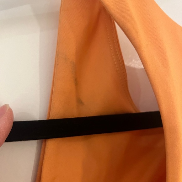 Girlfriend Collective Dylan Sports Bra Tank High Neck Racerback Mustard Size S - Picture 6 of 9